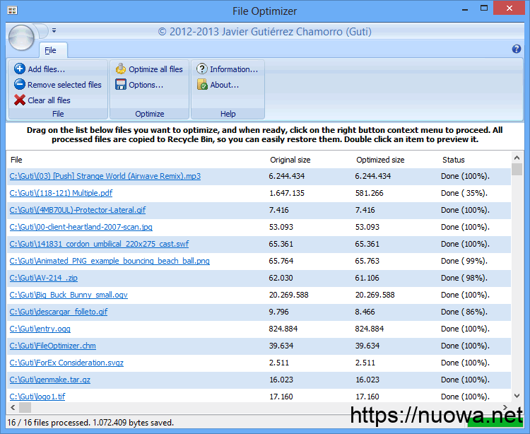 批量文件压缩工具FileOptimizer文件优化器v16.9.0,图片压缩软件-诺瓦小站